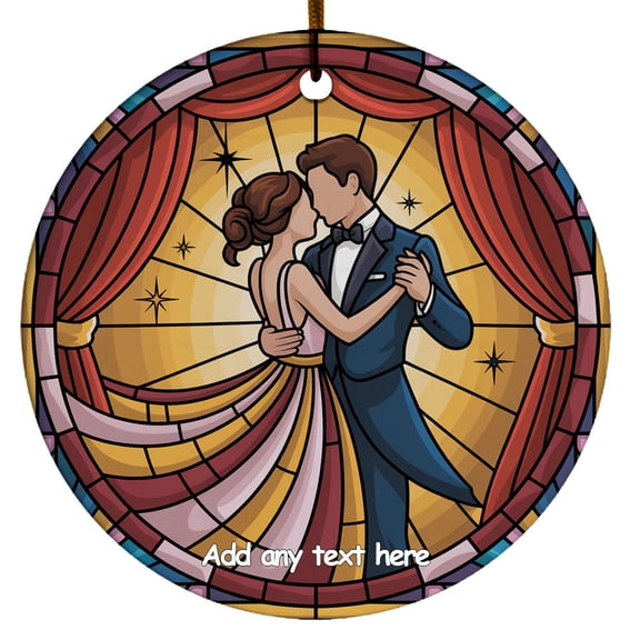 Couples & Romance Slow Dance Ceramic Ornament Personalized Ornament for Families, Parents & Kids, Custom Name Tree Decoration Christmas 2025