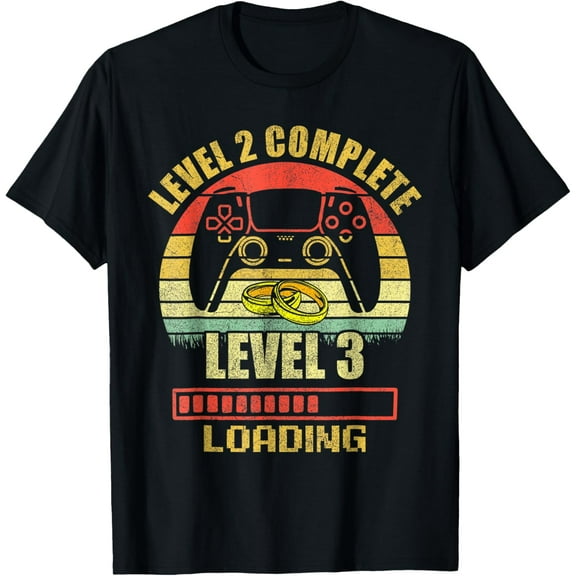 Couples Shirts For Him, Level 2 Complete Wedding Anniversary T-Shirt