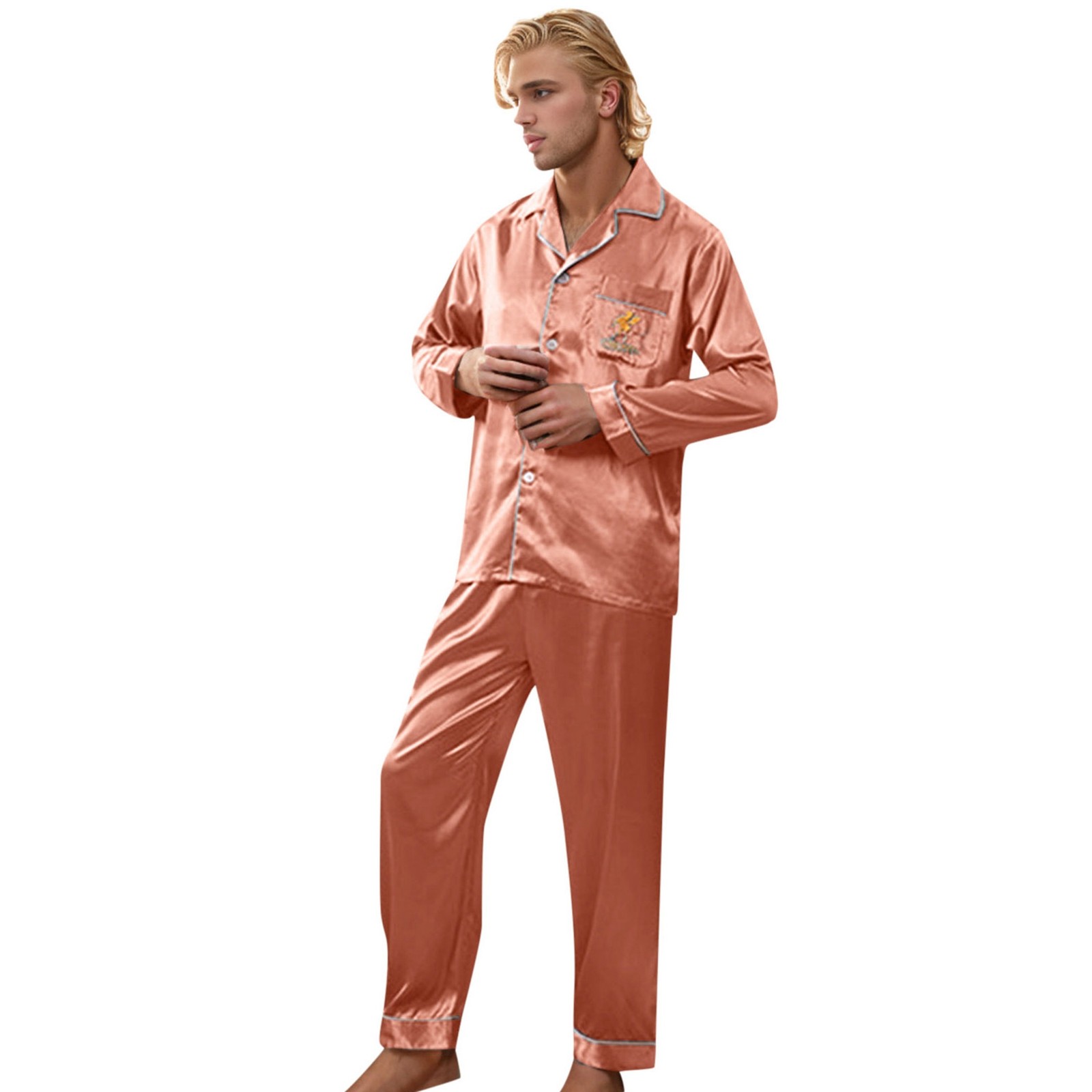 Couples Sleepwear Made Of Silk And Coolmax Material With For Casual
