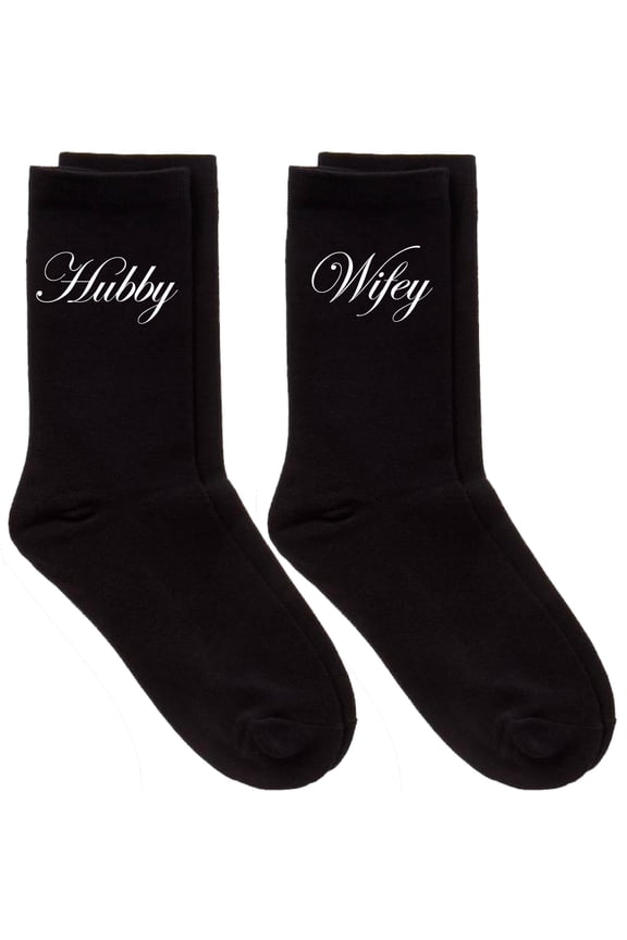 Couples Socks Hubby Wifey Socks Present Husband Boyfriend Wife Girlfriend French Bulldog