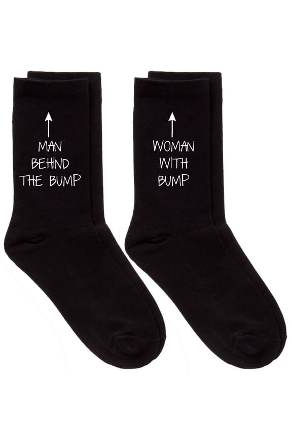 Couples Socks Man Behind the Bump Woman With Bump Pregnancy Present Pregnant Expecting