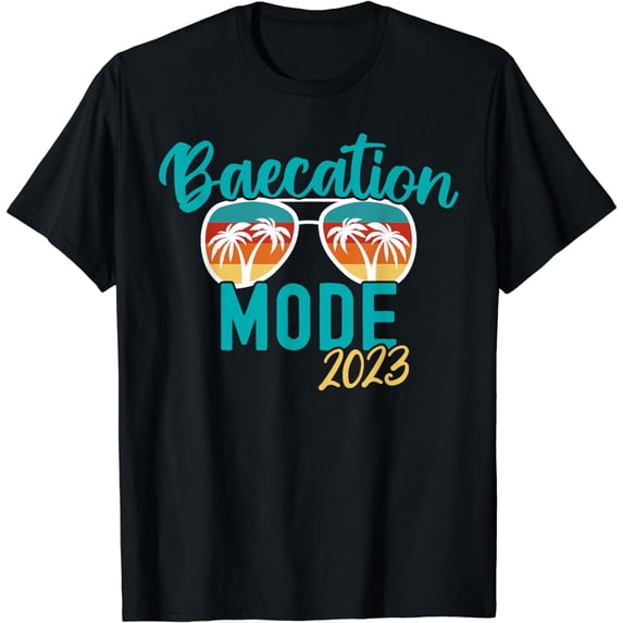 Couples Trip 2023 Matching Beach Vacation Baecation Mode T-Shirt