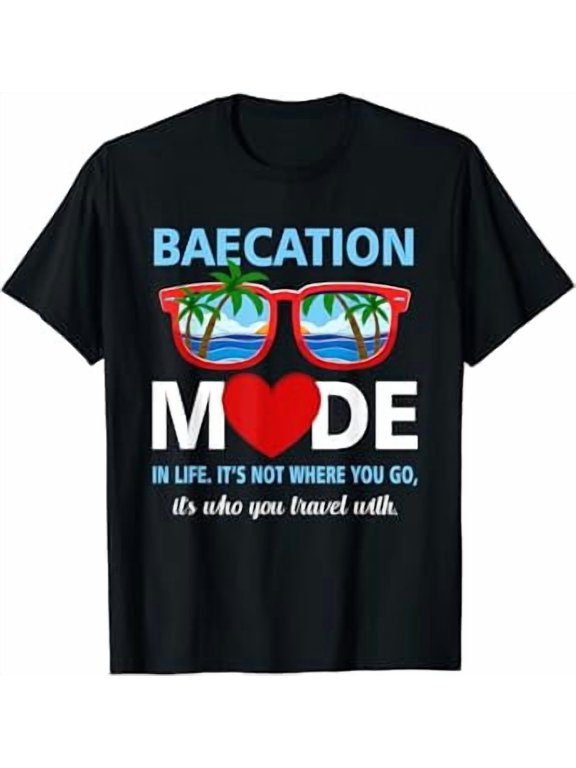 Couples Trip Matching Summer Vacation Baecation Mode-Vibes T-Shirt