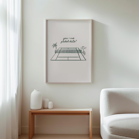 Couples Wall Art You And Me Padel Date Poster Date Night Decor , Poster Print Only