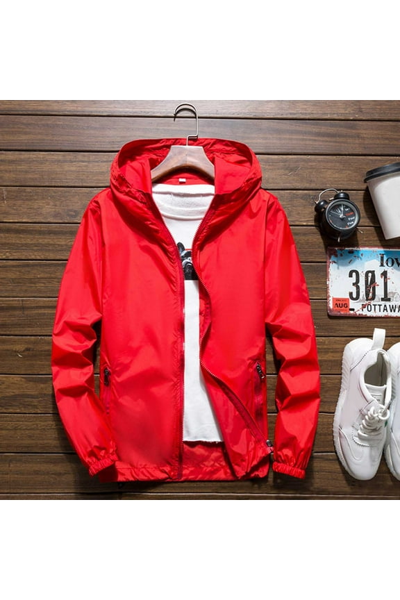 Couples Windbreaker Jackets for Men Women Lightweight Breathable Outdoor Zipper Skin Jacket with Hood Black XXXXXXL