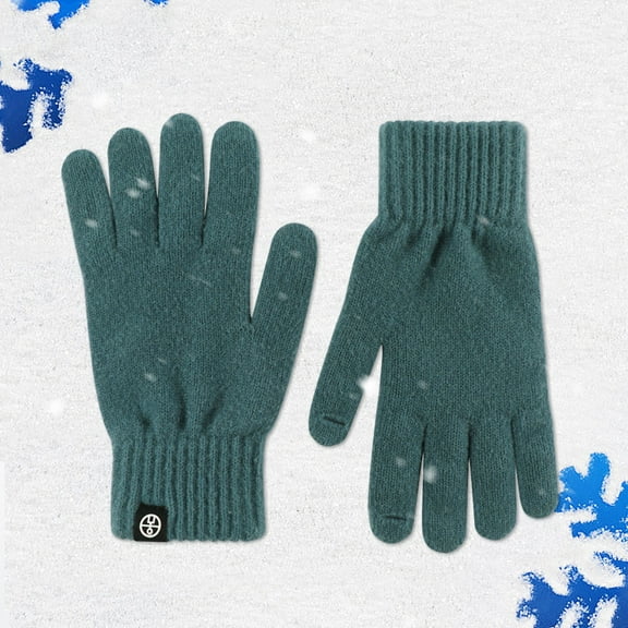 Couples Winter Outdoor Warm And Cold Gloves Wool Knitted Gloves Solid Color Adult Open Touchscreen Gloves Gloves Mittens for Women Cold Weather Mittens for Women Cold Weather Heated Winter Gloves