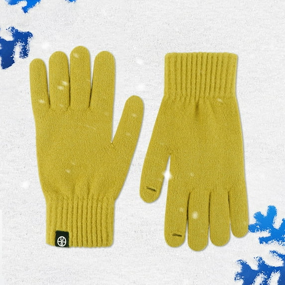 Couples Winter Outdoor Warm And Cold Gloves Wool Knitted Gloves Solid Color Adult Open Touchscreen Gloves Gloves Mittens for Women Cold Weather Mittens for Women Cold Weather Heated Winter Gloves