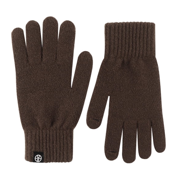 Couples Winter Outdoor Warm Cold Gloves Wool Knitted Solid Color Adult Open Touchscreen Winter Accessory