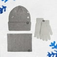 thumbnail image 1 of Couples Winter Outdoor Warm Winter Proof Hat Scarf Gloves Three Piece Striped Knitted Pile Hat Hat Gloves Scarf Set Gloves Scarf Set Men Scarf Gloves Hat Set Light Scarf Hat Gloves Set Men Scarf Hat, 1 of 8
