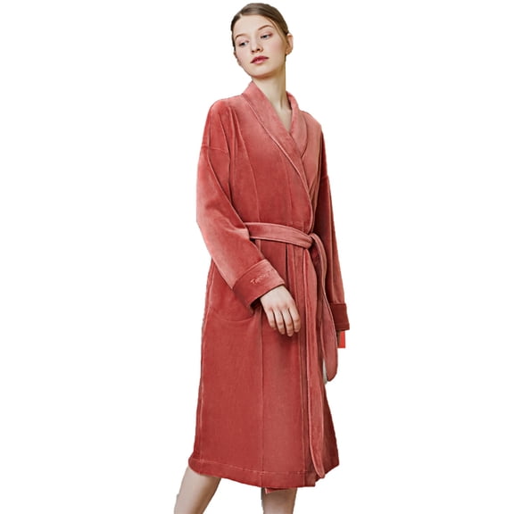 Couples Women Mens Bathrobes Dressing Gown, Bath Robe Fluffy Warm Plush Coral Fleece Bathrobe Lightweight Pajamas Nightgowns, Mens Long Robes Thicken Soft Cozy And Mute