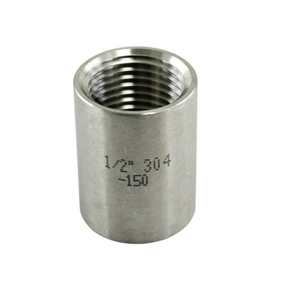 Coupling 1/2" Male NPT 304 Stainless Steel Pipe Fitting .5"