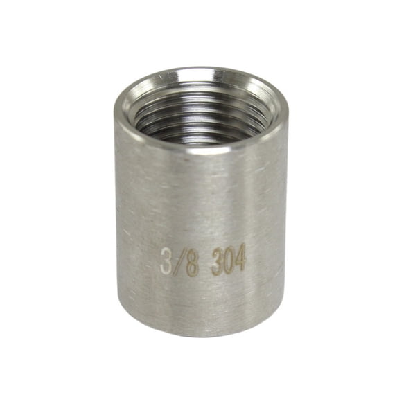 Coupling 3/8" Male NPT 304 Stainless Steel Pipe Fitting, 5 Pack