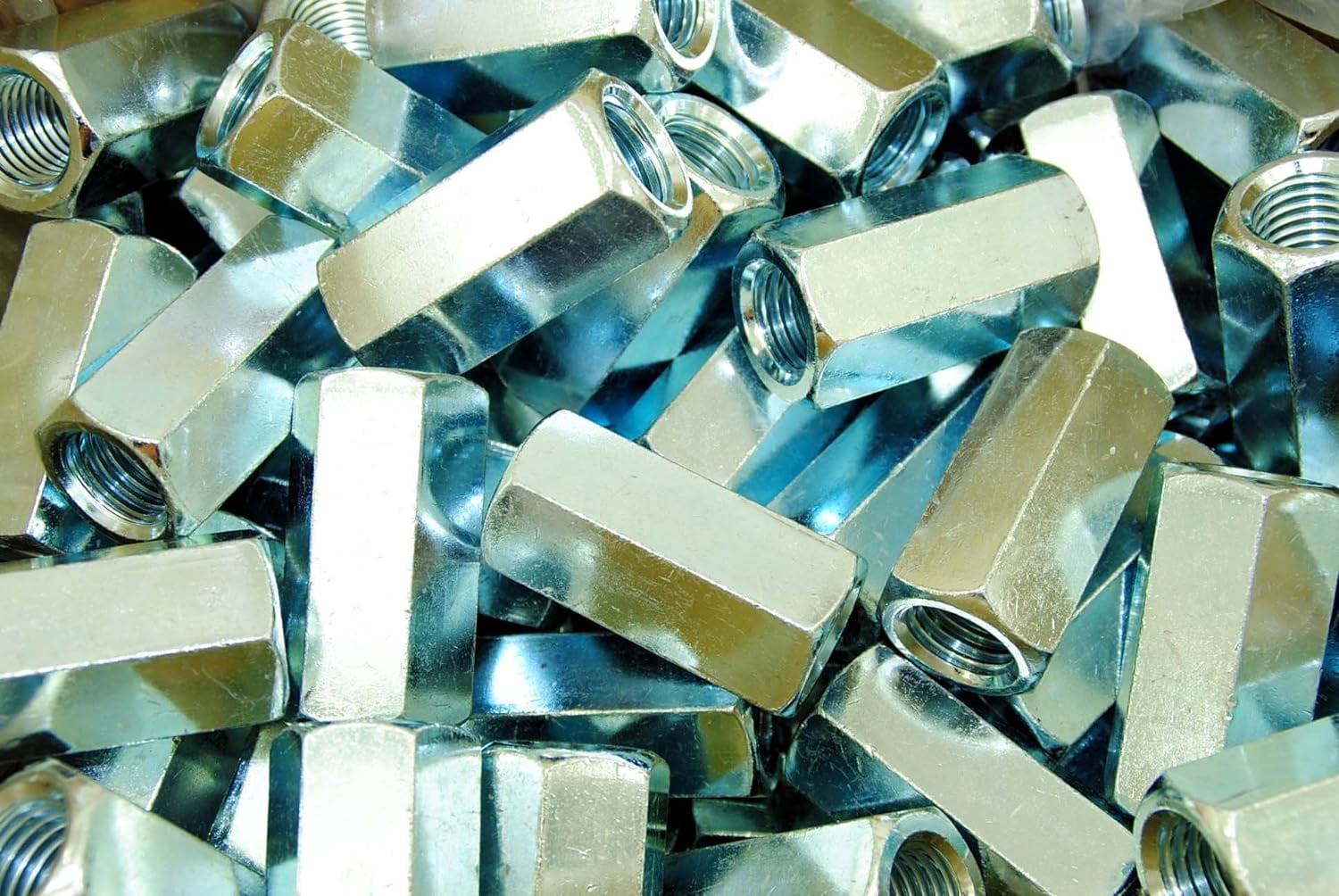 Coupling Nuts 7/8-9 x 1-1/4 x 2-1/2 Threaded Rod Connector Zinc