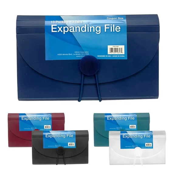 Coupon Organizer Sleeve Pocket Variety Pack Holder Pages Storage Wallet File New