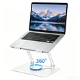 thumbnail image 1 of Couradric Aluminum Laptop Stand – 360° Rotating, Ergonomic Foldable, for 11-17.3",White, 1 of 7