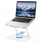 Couradric Aluminum Laptop Stand – 360° Rotating, Ergonomic Foldable, for 11-17.3",White
