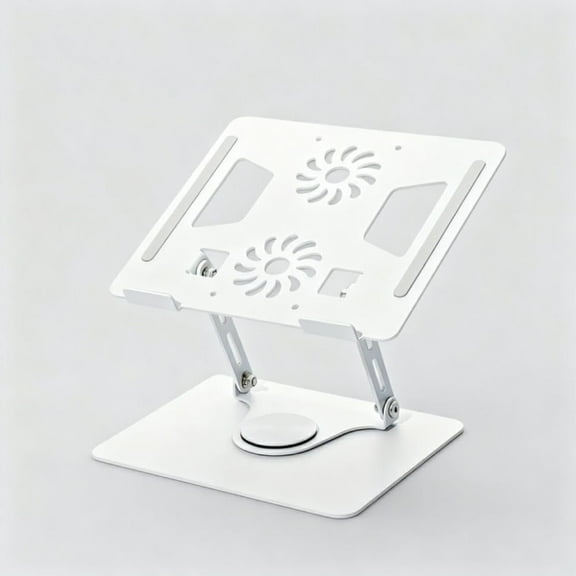 Couradric Aluminum Laptop Stand – 360° Rotating, Ergonomic Foldable, for 11-17.3",White