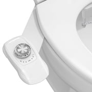 Couradric Bidet Attachment Dual Nozzle , Hidden Nozzle, Adjustable Water Pressure- White
