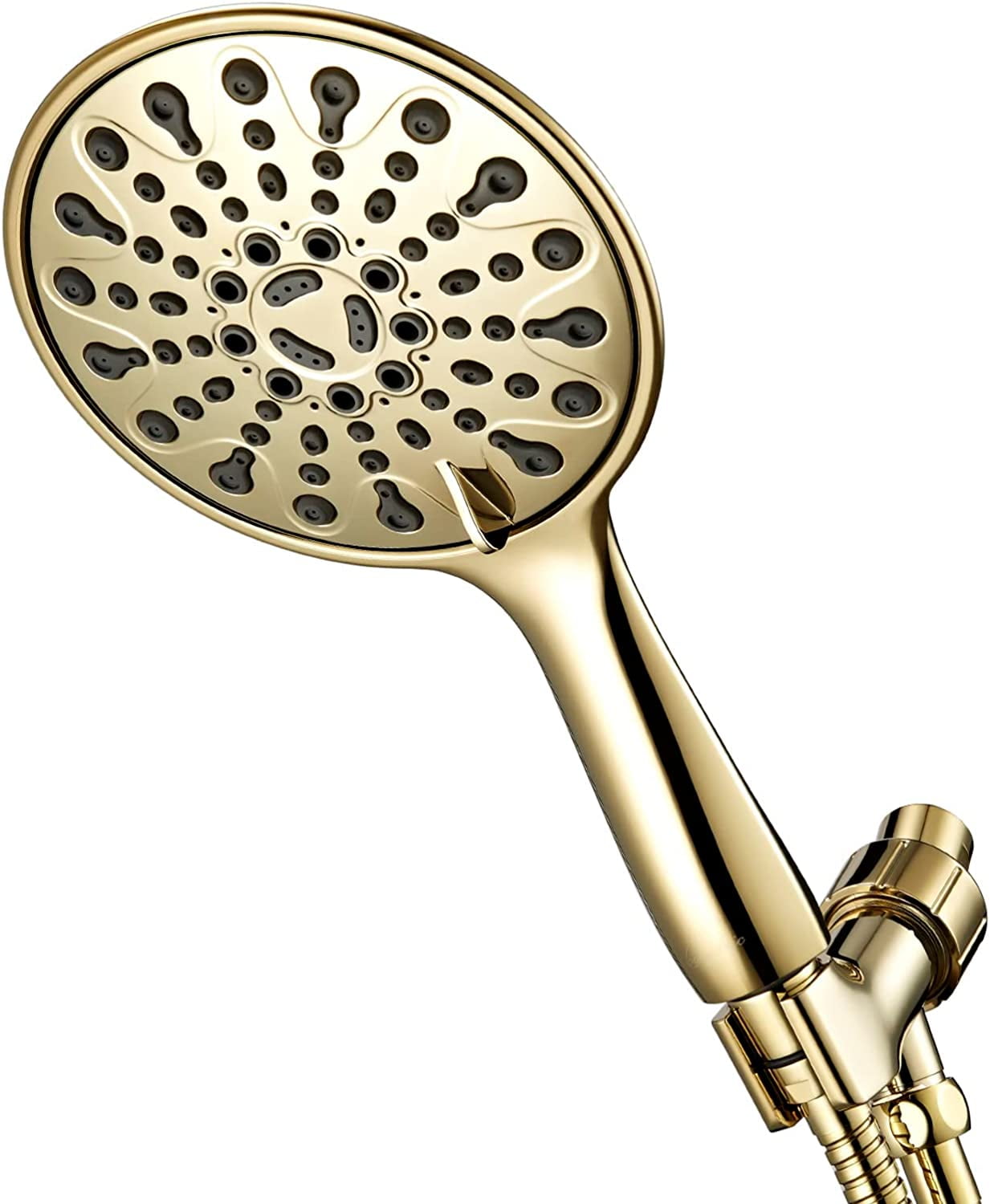 Couradric Handheld Shower Head, 6" Chrome Face 6 Spray Setting Shower