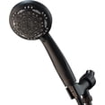 thumbnail image 1 of Couradric Handheld Shower Head, 7-Function High Pressure Shower Head with Brass Swivel Ball Bracket and Extra Long Stainless Steel Hose, Chrome, 4", 1 of 7