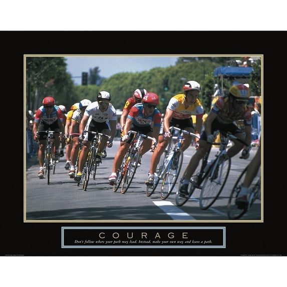 Courage - Bicycle Race Poster Print by Unknown Unknown (36 x 24)