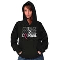 thumbnail image 1 of Courage Breast Cancer Awareness Women Plus Size Graphic Pullover Hoodie Brisco Brands 5X, 1 of 4