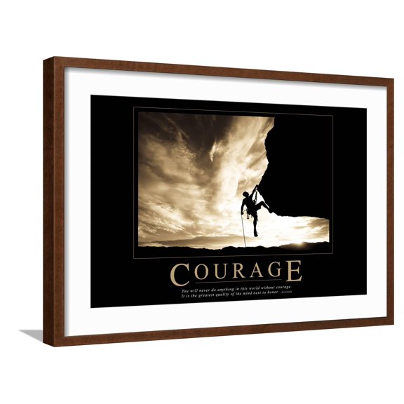 Art.com Courage Art Print, Brown Frame Wall Art, 29" x 21"