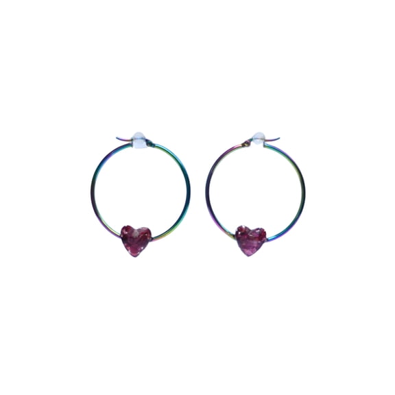 Courage Holographic Hoop Earrings