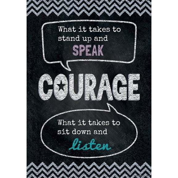 Courage Inspire U Poster Chart poster