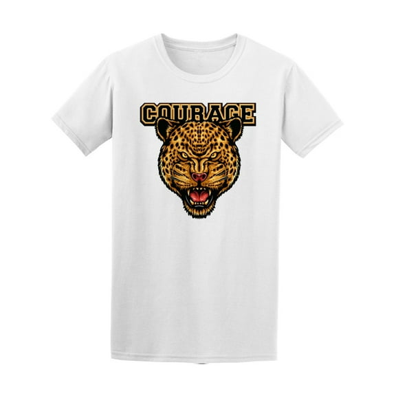Courage Jaguar Head Roaring  T-Shirt Men -Image by Shutterstock, Male Large