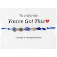 thumbnail image 1 of Courage & Strength Bracelet: A Symbol of Resilience for Warriors, Strength Healing Bracelet, "To a Warrior - You've Got This" Handmade Braided Inspirational Bracelets Encouragement Gift for Women, 1 of 7