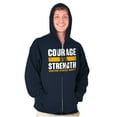 thumbnail image 1 of Courage Strength United States Navy Zip Up Hoodie Men's Women's Brisco Brands M, 1 of 6