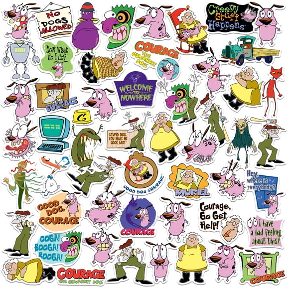 Courage The Cowardly Dog 50Ct Sticker Pack
