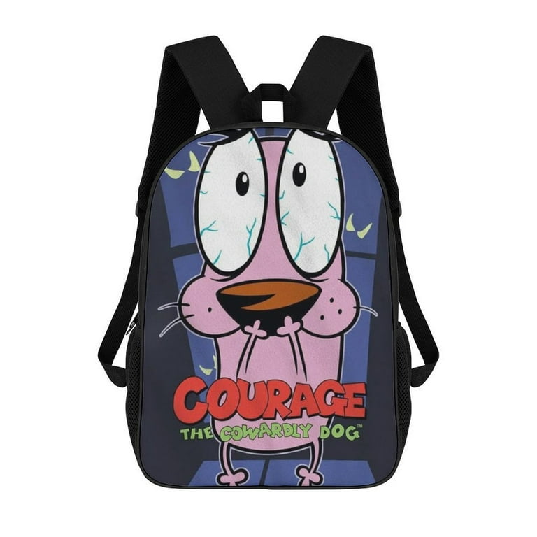 Courage The Cowardly Dog Backpack, 17 Inch Laptop Backpack, Water