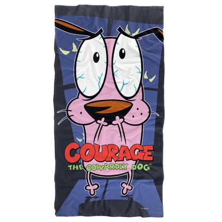 Courage The Cowardly Dog Beach Towel, 30"x60", Window Beach Towel