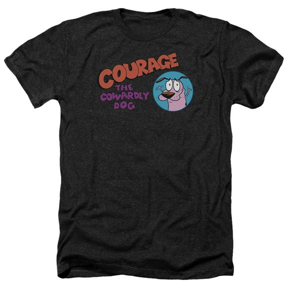Courage The Cowardly Dog - Courage Logo - Heather Short Sleeve Shirt - Medium