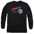 thumbnail image 1 of Courage The Cowardly Dog Courage Logo Long Sleeve Adult 18/1 T-Shirt Black, 1 of 1