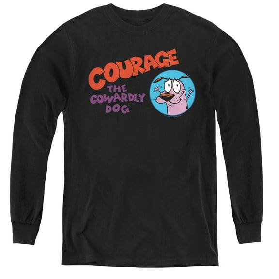 Courage The Cowardly Dog - Courage Logo - Youth Long Sleeve Shirt - Large