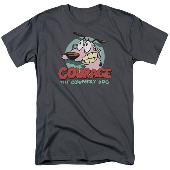 Courage The Cowardly Dog Courage S/S Adult 18/1 T-Shirt Charcoal