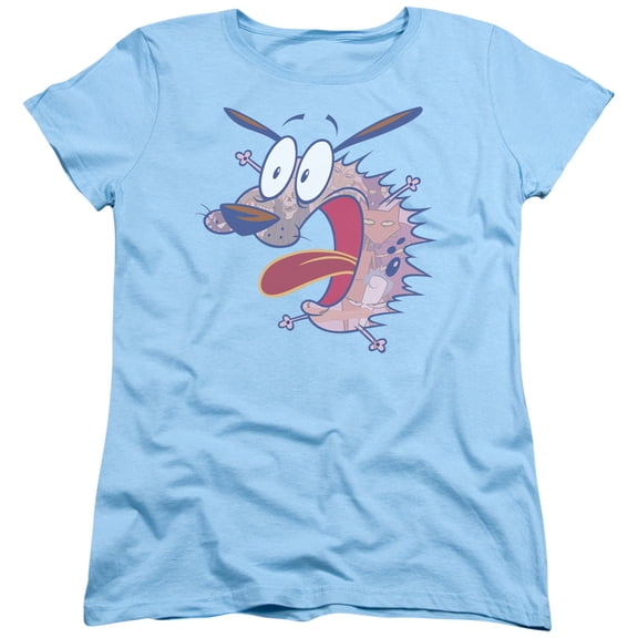 Courage The Cowardly Dog Evil Inside S/S Women's T-Shirt Light Blue