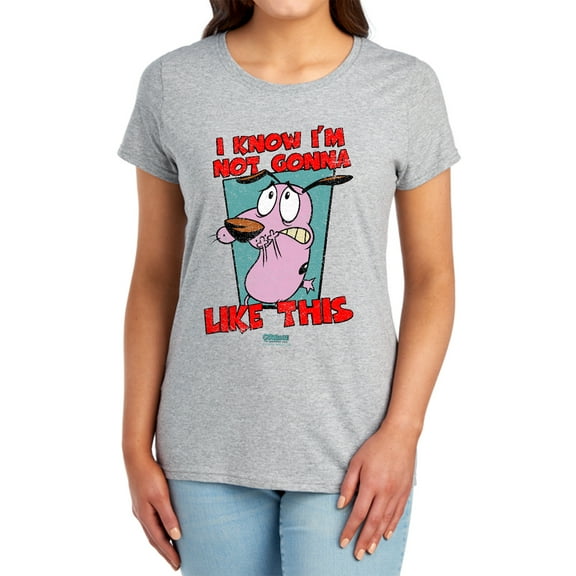 Courage The Cowardly Dog Not Gonna Like Women's T Shirt, Athletic Heather, Medium