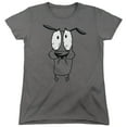 thumbnail image 1 of Courage The Cowardly Dog Scared S/S Women's T-Shirt Charcoal, 1 of 1