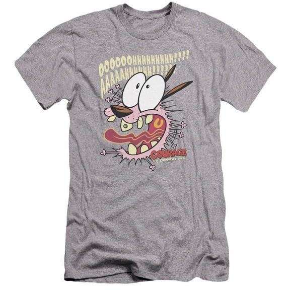 Courage The Cowardly Dog - Scaredy Dog - Premium Slim Fit Short Sleeve Shirt - Small