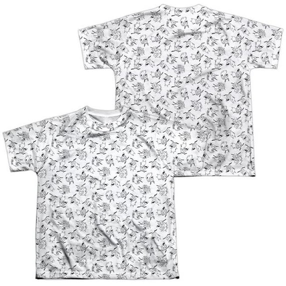 Courage The Cowardly Dog - Scream Pattern (Front/Back Print) - Youth Short Sleeve Shirt - X-Large