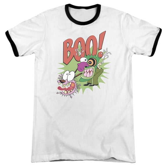 Courage The Cowardly Dog Stupid Dog Adult Ringer White/Black