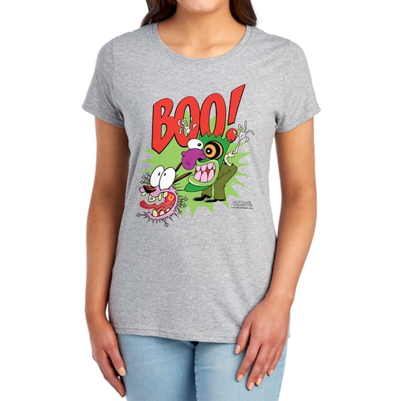 Courage The Cowardly Dog Stupid Dog Women's T Shirt, Athletic Heather, Medium