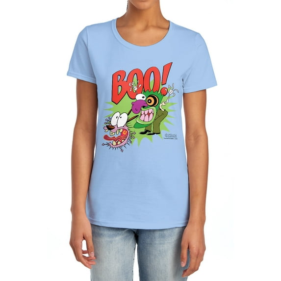 Courage The Cowardly Dog Stupid Dog Women's T Shirt, Light Blue, X-Large