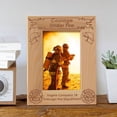 thumbnail image 1 of Courage Under Fire Personalized Wooden Picture Frame 4" x 6" Brown (Vertical), 1 of 1