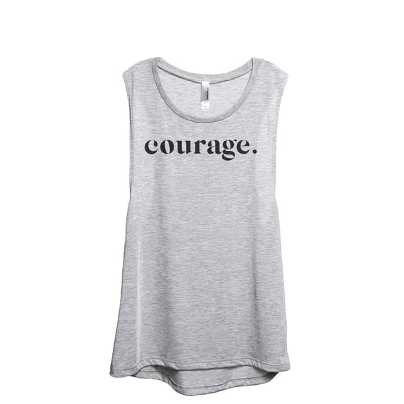 Courage Women's Fashion Sleeveless Muscle Tank Top Tee Sport Grey Large