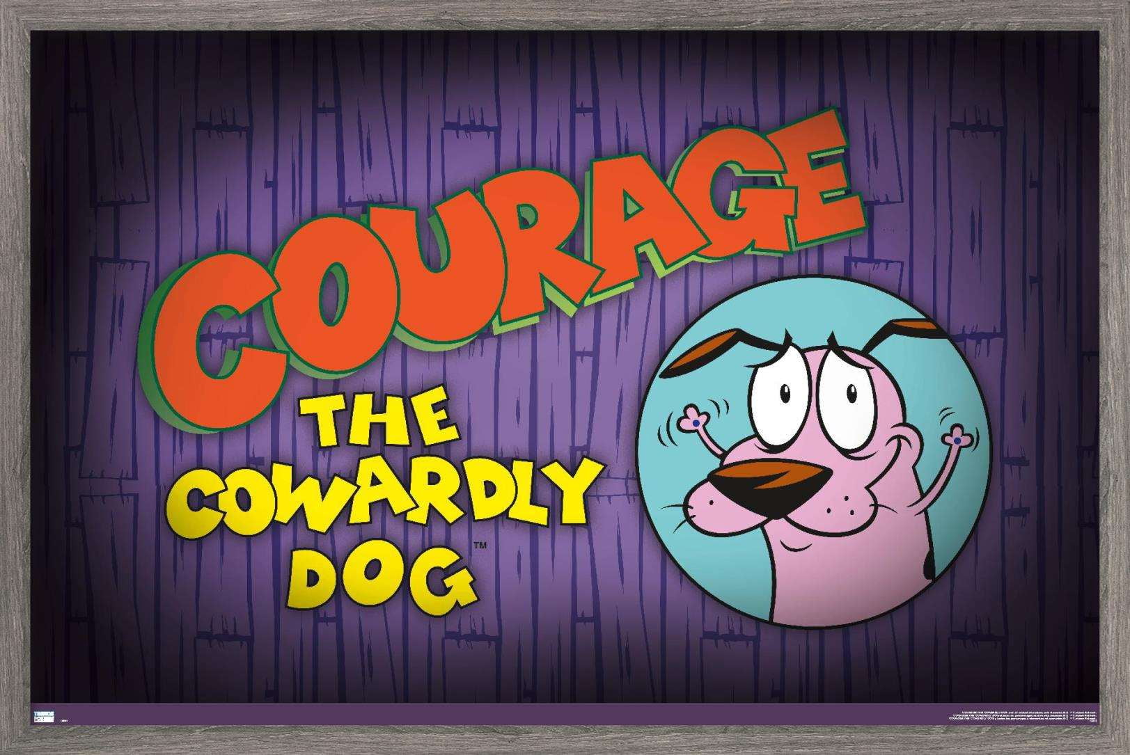 Courage the Cowardly Dog - Title Wall Poster, 14.725" x 22.375", Framed